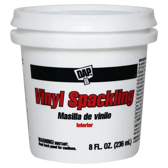 DAP 12130 Vinyl Spackling Rtu Hp Raw Building Material, 1/2 Pint, White