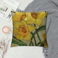 thumbnail image 2 of Shiartex Flowers Yellow Art Nouveau Modern Rustic Decorative Couch Pillow Cases Square Home Decor 1PC 18x18in, 2 of 5