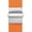 Orange, variant on Braided Nylon Watch Strap, 18mm Stretchy Replacement Band, Off-white with Silver Push Button Folding Clasp