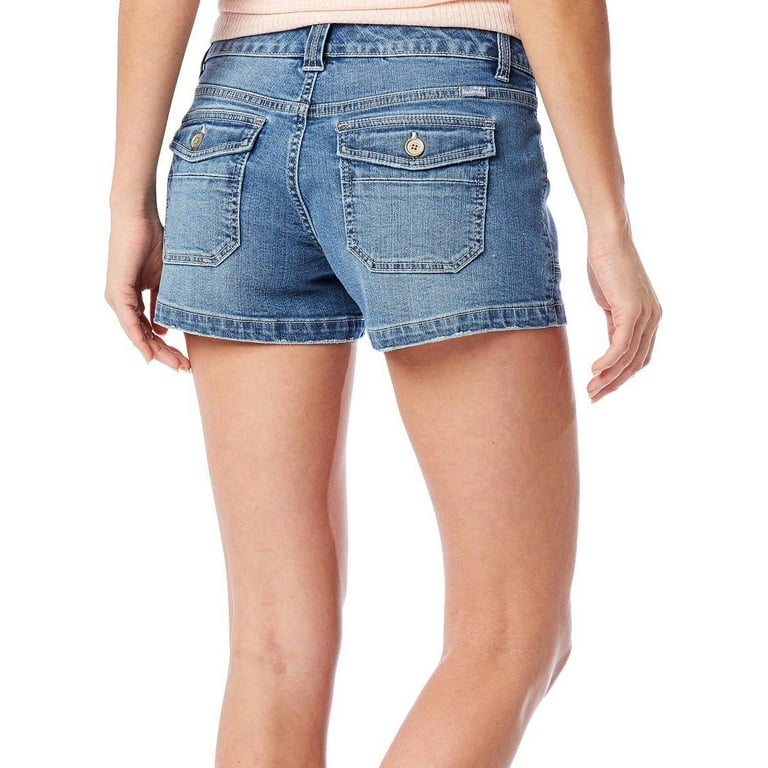 Unionbay Juniors Mid Rise Denim Shorts 33 W X 66 L Walmart