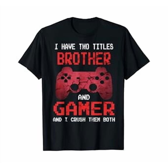 Funny Gamer Vintage Video Games Gift For Boys Brother Son T-Shirt