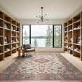thumbnail image 2 of ODIKA 9'x12' Washable Area Rug Boho Large Vintage Farmhouse Oushak Scroll Detail Cream Bohemian for Master Suite, California King, Under Bed, Non-Shedding, Easy Care, 2 of 7