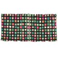 thumbnail image 7 of Yayeee Kitchen Curtains Tier Set of 2 Light Filtering 57"x24" Over Sink Window Panels, Green Block Pattern, 7 of 7