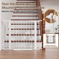 thumbnail image 4 of Ophanie Extra Wide Metal Baby Safety Gate for Stairs and Doorways, Fits 29.6" to 39.1" Wide, 28" Tall, Pressure Mounted Dog Pet Gate, White, 4 of 8