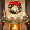 thumbnail image 5 of Coronas navideñas para colgar en la puerta, 30 cm, corona navideña grande para puerta, ventana, decoración artificial para fiestas en el hogar, Año Nuevo 2024, 5 of 5