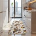 thumbnail image 4 of Beige Highland Cow Sunflower Basket Pattern Kitchen Rug Mat,Kitchen Runner Rugs Non Skid Washable,Decorative Kitchen Floor Mats for Kitchen,Sink,Laundry,17"x47.2", 4 of 7