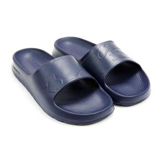 NEW LACOSTE men\'s croco 2.0 1122 2 slide sandals in blue Lacoste Men main image 4