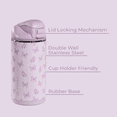 thumbnail image 2 of HydroJug Ease2o Kids 14oz Insulated Stainless Steel Water Bottle with Straw & Chug Lid, Leak-Resistant – Flutter, 2 of 5