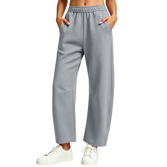 Maean Women's Fleece Sweatpants Elastic Waist Baggy Sweat Pants Joggers Running Workout Pant with Pockets