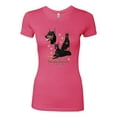 thumbnail image 2 of If It's Not a Doberman It's Just a Dog Gift | Womens Dog Lover Slim Fit Junior Tee, Hot Pink, 2XL, 2 of 3