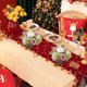 thumbnail image 5 of Artificial Hydrangea Rose Candle Holders Wreath Christmas Table Decor Wreath, 5 of 6