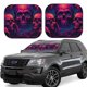 thumbnail image 1 of Fotbe Purple-Red Skull Juego de 2 Piezas de Parasoles para Parabrisas | Bloqueador Solar para Auto | Accesorios Plegables para Protección Solar Interior-Large, 1 of 6