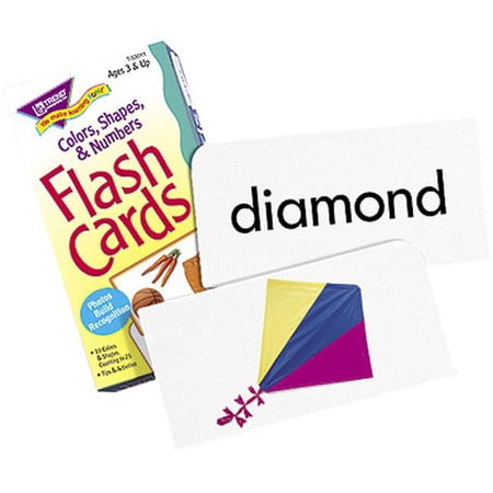 TREND ENTERPRISES T-53011 FLASH CARDS COLORS SHAPES NUMBERS-96/BOX ...