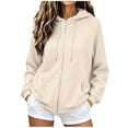 thumbnail image 4 of Cekizud Hoodies for Women Zip up Hooded Jacket Long Sleeve Fleece Sweatshirt with Pockets, Sizes S-2XL, 4 of 6