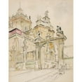 thumbnail image 3 of Ivan Ivanec 12x14 Black Modern Framed Museum Art Print Titled - Archcathedral Council of St. Jura in Lviv (1930-1940), 3 of 5