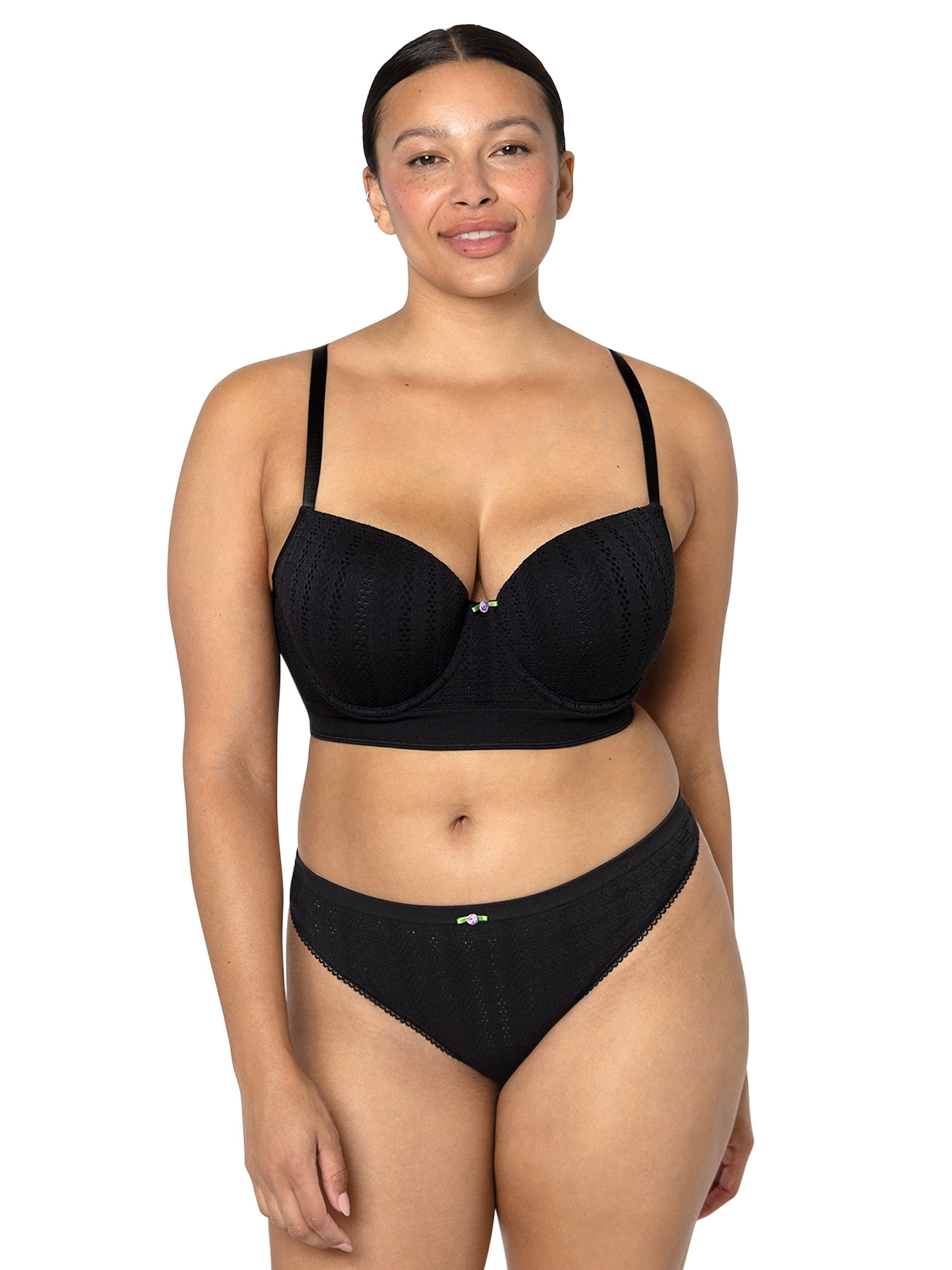 fresh collection by Fruit of the Loom Women's Seamless Pointelle Lightly Lined Bra