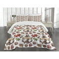 thumbnail image 3 of Ambesonne Anchor Quilted Bedspread Set 3 Pcs, Vintage Aquatic Theme, King Size, Multicolor, 3 of 5