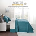 thumbnail image 2 of Oversized King Bedspread Lagoon 128x120 Extra Wide, Ultrasonic Coverlet Bedding Set, Lightweight Thin Comforter, Reversible, 4 Piece, 100% Microfiber, King/Cal King, Lagoon, 2 of 6