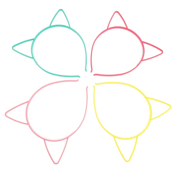 Tineasur Plastic Cat Ear Hairband Versatile Colors Easy Maintenance Party Decor