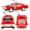 Red, variant on Bluetooth Speaker with Retro Car Design, LED Lights, FM Radio, USB/SD/AUX, 10.25 in Red