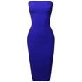 thumbnail image 1 of FashionOutfit Women's Sexy Scuba Crepe Tube Top Body-Con Midi Dress in Various Colors, 1 of 3