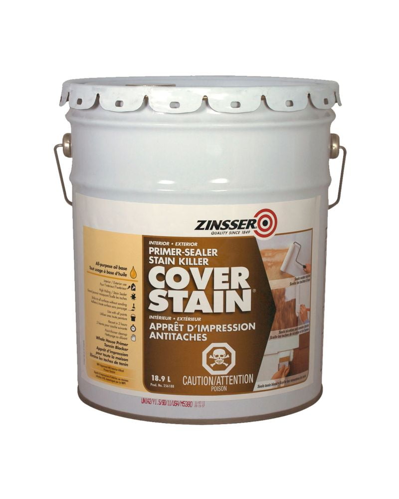 Zinsser Cover Stain Oil Base Primer Sealer and Stain Killer, 18.9L