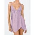 thumbnail image 2 of Lucakuins Camisón de encaje para mujer, lencería de malla transparente con cuello en V, sin mangas, ropa de dormir con tirantes, dobladillo Irregular, ropa interior sin espalda Lucakuins  moda, 2 of 4