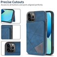 thumbnail image 2 of SaniMore for iPhone 13 Pro Max 6.7" PU Leather Case RFID Blocking, Back Magnetic Button Flip Wallet Cover Built-in Card Slot & Multi-Angle Kickstand Ultra-Thin Full Body Protective Shell, Blue, 2 of 8