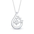 thumbnail image 2 of Rosec Jewels Lab Grown Diamond Pendant Cluster (EF-VS Quality) | Teardrop Necklace for Birthday, 14K White Gold, 2 of 6