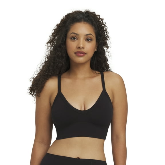 Mills by Millie Bobby Brown Women's Softie Rib V-Neck Bralette, Sizes XS-XXXL