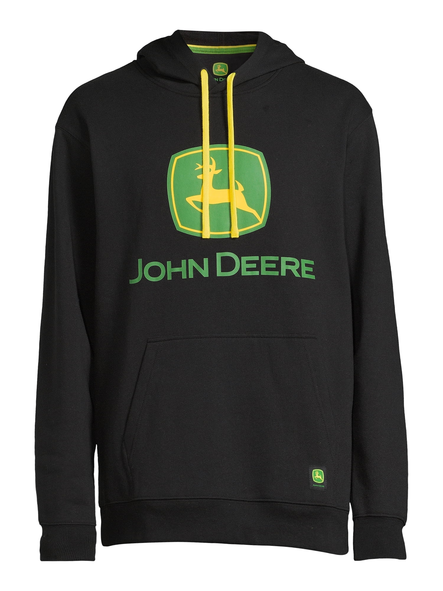John Deere Men’s and Big Men’s Graphic Logo Fleece Pullover Fleece Hoodie, up to Size 3XL