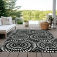 thumbnail image 6 of Addison Rugs Chantille Indoor/Outdoor Transitional Circles Black Washable Rectangle Rug, 3' x 5', 6 of 6