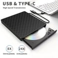 thumbnail image 2 of Unidad Grabadora de CD/DVD Externa Multifuncional Negra con Ranuras SD/TF y USB 3.0 Unidad Óptica para PC Portátil, 2 of 5