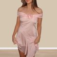 thumbnail image 2 of Vestido mini túnica Vestido sin espalda sexy Combinación versátil Adecuado para cualquier ocasión FLhrweasw Nuevo, 2 of 9