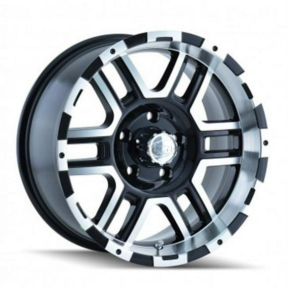 ION 179-7882B 6-127 PCD Black Machined Face & Machined Lip Wheel