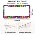 thumbnail image 4 of Coolnut 2Pcs License Plate Frames Mardi Gras Plaid Universal Aluminum License Plate Holder Cover Rust-Proof Car Tag Frame with Screw Caps Home Decor, 4 of 7