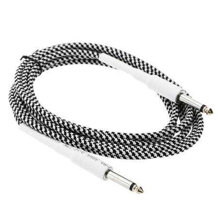 6.6ft / 2m 6.35mm Mono Male to 6.35mm Mono Male Cable Wire Cord for Guitar Bass (Best Guitar Speaker Cable)