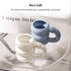 thumbnail image 5 of Matsuzay Taza de cerámica para café, té, agua, tazas creativas, contenedor de desayuno, taza colorida para parejas, tazas nórdicas de oficina, regalo Teteras Blanco Matsuzay HA081409-03, 5 of 6