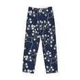 thumbnail image 4 of Sigee Cherry Blossoms on Navy Background Print Men's Pajama Pants - Soft Lounge Sleep Bottoms with Elastic Waistband and Pockets-XX-Large, 4 of 9