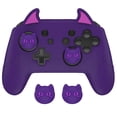 thumbnail image 5 of PlayVital Cute Demon Silicone Grip Cover for Nintendo Switch Pro Controller, Anti-Slip, Kawaii Protective Skin with Joystick Caps and Stickers – Purple, 5 of 9