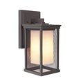 thumbnail image 2 of 18W 2 Led Large Outdoor Pocket Wall Lantern In Modern Style 5 Inches Wide By 18 Inches High-Matte Black/Satin Brass Finish Craftmade Lighting, 2 of 2