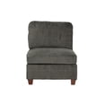 thumbnail image 2 of JERFIT Modern Chenille Armless Accent Chair, Grey Upholstered Seat Cushion for Living Room, Bedroom, Apartment, 2 of 10