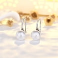 thumbnail image 1 of Pendientes tipo botón de plata fina 925 de alta calidad para mujer, joyería de moda, pendientes largos, regalos, boda, fiesta de compromiso, lindo, 1 of 2