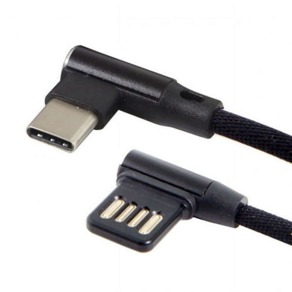 Chenyang CY USB-C 3.1 Type-C to Left Right Angled 90 Degree USB 2.0 Data Cable with Sleeve for Tablet Phone 15cm Cable