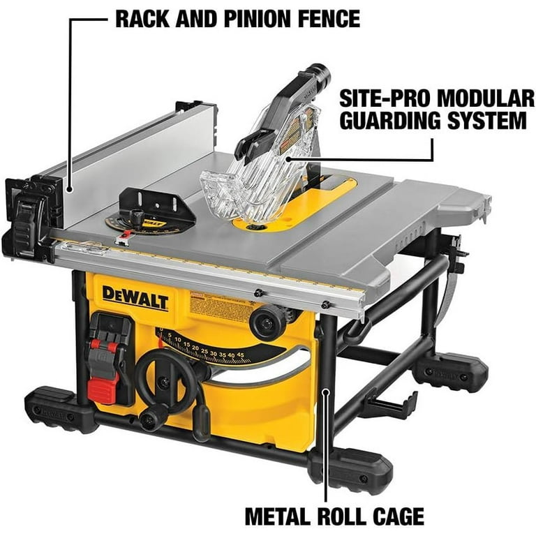 DEWALT Table Saw for Josites 8 1 4 Inch 15 Amp DWE7485 Walmart