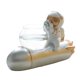thumbnail image 1 of Jarrón de vidrio hidropónico nórdico de astronauta con maceta de bonsái Cohete Sunnimix florero hidropónico, 1 of 6