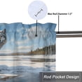 thumbnail image 5 of Winter Wolf Curtain Valances Wildlife Lake Forest Snow Nature Scenery Window Treatment Valance Curtains for Bathroom 54 by 18 in, 1 Panel, 5 of 6