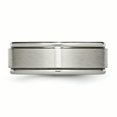 thumbnail image 3 of Titanium Ridged Edge 8mm Brushed and Polished Band Size 9, 3 of 6