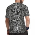 thumbnail image 4 of Cheetah Print T Shirt Snow Leopard Hip Hop Gym T-Shirts Short-Sleeve Quick Dry Tops Beach, 4 of 5