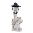 thumbnail image 2 of Figura de ángel descansando con luz solar, decoración multifuncional para exteriores, 13.5" Bien, 2 of 9